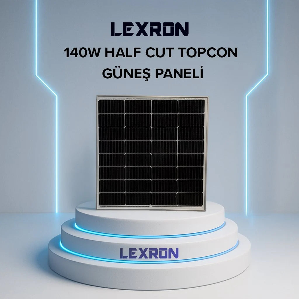 LEXRON 140W Half Cut TOPCON güneş paneli teknik özellikleri ve ölçüleri