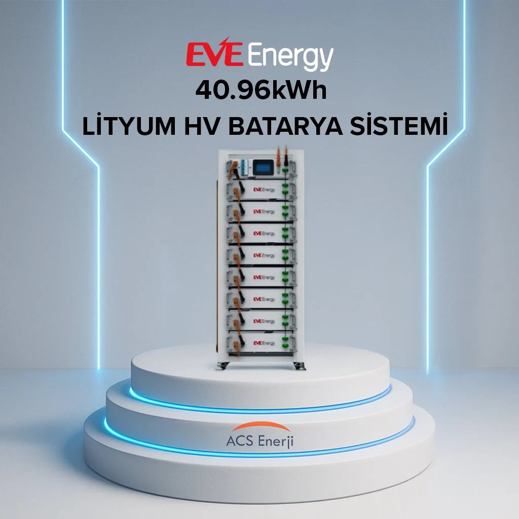 EVE 40.96kWh lityum HV batarya sistemi stüdyo ürün görseli