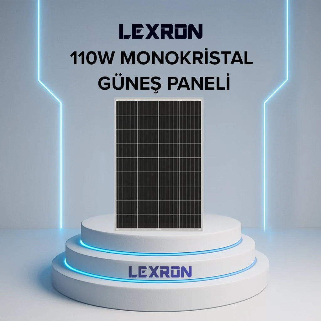 LEXRON 110W monokristal güneş paneli – PERC hücreli solar panel
