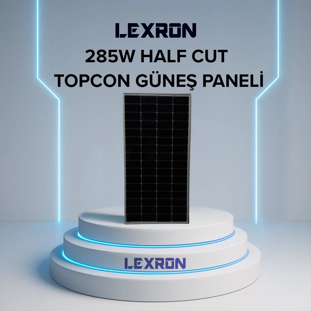 LEXRON 285W half-cut TOPCon mono güneş paneli – karavan için solar panel