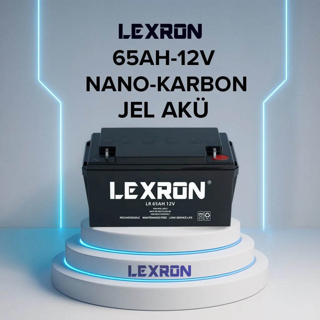 LEXRON LX65 65Ah 12V Nano Karbon Jel Akü M8 Terminal