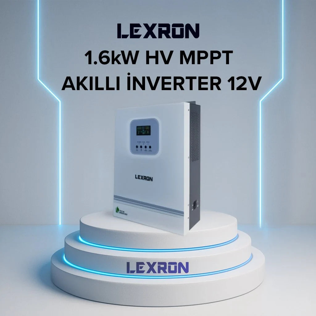Lexron 1.6kW 12V MPPT akıllı inverter tanıtım görseli