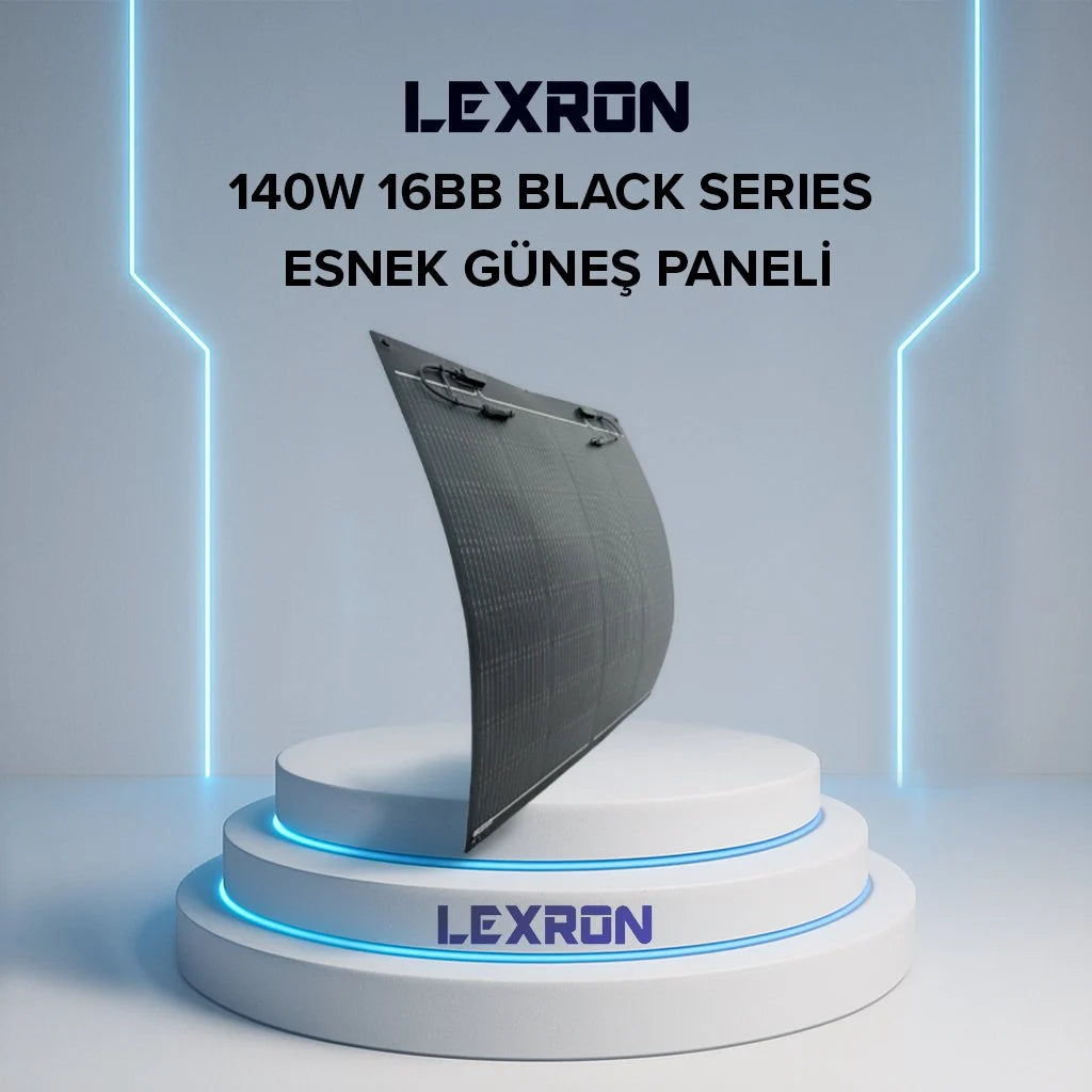LEXRON 140W 16BB Black Series TOPCON esnek güneş paneli ürün görseli