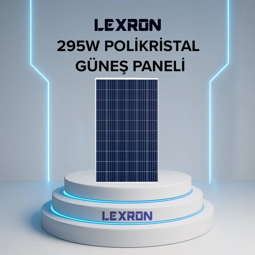 LEXRON 295W polikristal güneş paneli arka yüz ve bağlantı kutusu