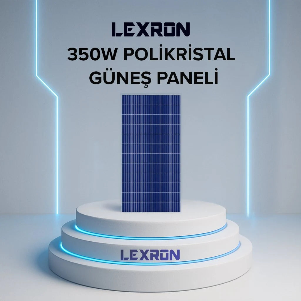LEXRON 350W polikristal güneş paneli – 72 hücreli yüksek güçlü solar panel
