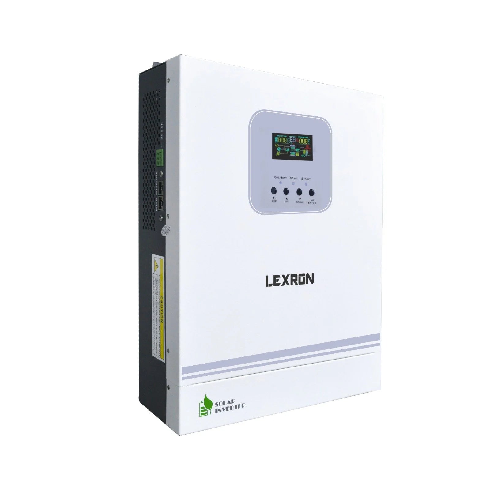 Lexron 3kW 24V MPPT inverter LCD ekran ve ön panel