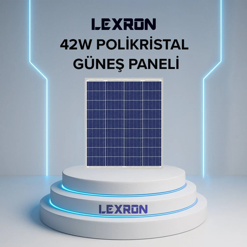 LEXRON 42W polikristal güneş paneli – off-grid solar enerji paneli