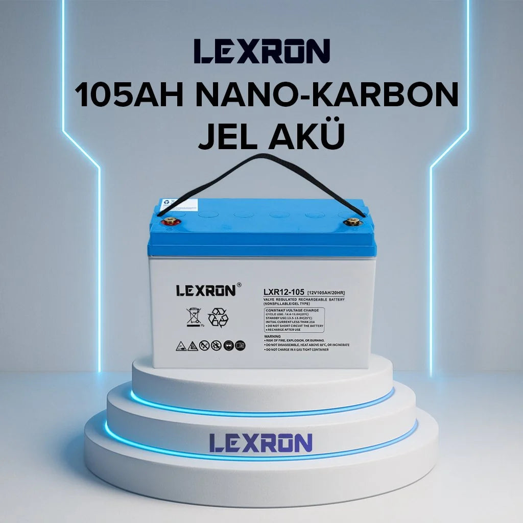 LXR105 12V 105Ah nano karbon jel akü bakım gerektirmeyen sealed GEL akü